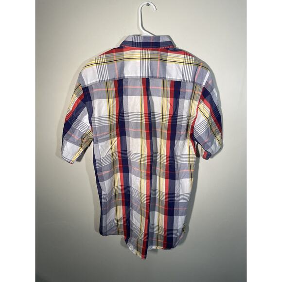 Peter Millar Mens Size Large Plaid Weekender Finish Short Sleeve Shirt - Picture 5 of 8